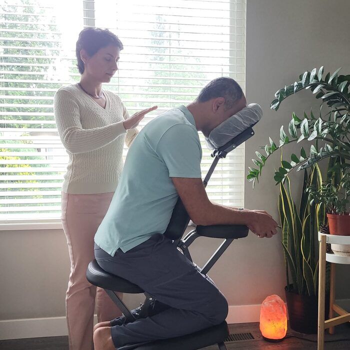 Armita giving a Reiki session